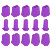 25Pcs Plastic Flat Bell End Stoppers, Cord Ends Lock with Lid, Purple