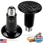 BN-LINK 150W Reptile Heat Lamp 2-Pack Ceramic Heat Emitter, No Light Emitting