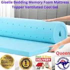 Giselle Bedding Memory Foam Mattress Topper Ventilated Cool Gel 5cm Queen