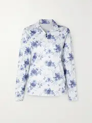 [BOGNER FIRE+ICE] BOGNER FIRE+ICE - + Loveshackfancy Ilvy Floral-print Tech-jersey Turtleneck Top - Light blue - FR 42 FR 42 Blue