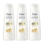 3x Dove Dermacare Scalp Anti Dandruff Conditioner Dry Scalp Relief 300ml