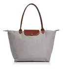 NEW LONGCHAMP Le Pliage Large Nylon Shoulder Tote 1899089P51 GREY Made in FRANCE