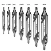 7 Pieces Center Drill Bits Set High Speed Steel 60 Degree Angle Center Drill Bits Kit Countersink Tools xi
