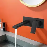 Bathroom Taps Kitchen Laundry Faucet Wall Mixer Tap Basin Faucet Sink Vanity WELS Brass Black