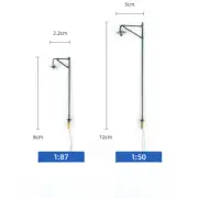 2PC HO/OO 1:50 1:87 Model Scale LED Lights Miniatures Street Lamps Sand Table