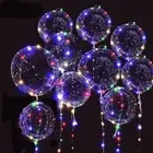 7pcs Glow in The Dark Light Up Balloons Transparent Led Balloons Wedding