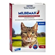 MILBEMAX for Cats over 2kgs - 2 Pack - Red - Feline Worming Small Tablets