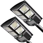 Solar Street Lights Outdoor: Dusk to Dawn Solar Parking Lot Lights with 3 Mod...