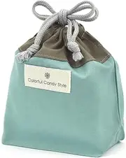 COLORFUL CANDY STYLE N3587100 Drawstring Bag, Small, Cup Bag, Turquoise, Boys, Drawstring Bag, for Children, Elementary School Students, School Entrance