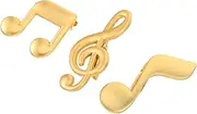 ifundom 3pcs Fashion Music Brooch Pin: For Women And Men Lapel Jewelry Unique Suit Corsage Instrument Badge For Dress Scarf And Casual Outfits