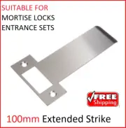 Extended Striker Plate 70 x100mm Stainless Steel fits mortise lock BDS 09351135