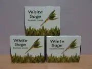 3 x White Sage Incense Cones ~ Purifying- For Negativity & Misfortune ~ Kamini