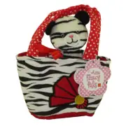 Aurora World Plush - Mini Fancy Pals Pet Carrier - WHITE TIGER in Tiger Print