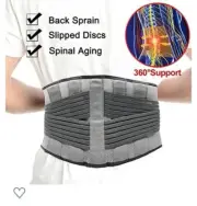 Adjustable Lower Back Support Brace Lumbar Waist Belt DoublePull Breathable Belt