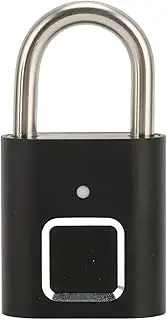 Fingerprint Padlock, Keyless Biometric Gym Locker Lock, Smart Waterproof Fingerprint Lock with APP Unlock, USB Rechargeable, Light and Portable, Padlock Suitable for Door, Locker