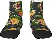 [JBYJBX] Tropical Pineapple Hawaiian Print Adult Socks Womens Mens Workout Thermal Cozy All-Season Gift Holiday Articles Use