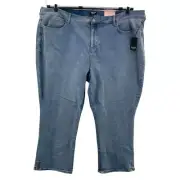 NYDJ Women's Ankle Jeans Plus Size 28 Blue Medium Wash Tummy Control