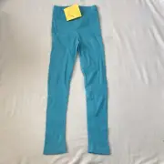 Hanna Andersson Leggings Girls Size 130 US 8 Light Blue Pants Ribbed