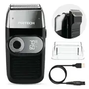 Electric Bald Shavers with 2 in 1 Double Blade Shaver Foil Blade and PopupTrimmer with Rechargeable 3 Adjustable Speeds Men's Bald Shaver