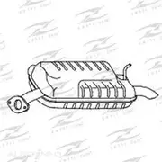 Redback Mufflers Bolt-On to suit Mz 6 Gy,Gg 1031 Sed,Wag,Hatch 2.3L RHS - M2895