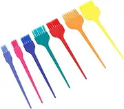 7pcs Baked Oil Brush Dryer Salon Curly Products Hair Color Whisk Hair Color Bowl Gloss Curler Hair Dye Brush Hair Styling Comb Creme Diffuser Shampoo Hair Brush Plastic Colorful