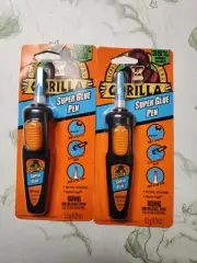 2 Piece Gorilla 104408 Translucent High Strength Super Glue Pen 5.5 g