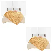 SOGA 2X 150x200cm Camel Brown Double Layer Rabbit Fur Throw Blanket