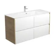 Fienza Jolie Amato 1200 Bathroom Wall Hung Vanity Scandi Oak Panels JOL120BWS