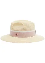 Maison Michel Paris Henrietta Straw Fedora - Pink S