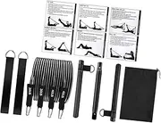 ａ aternee Resistance Band Bar Exercise Training Equipment Adjustable Height Accessories Strength Training Pilates Bar for Bodybuilding