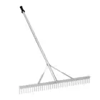 Garden Leaf Rake Telescopic Metal Rake for Garden Cleaning Shrub Flower Bed