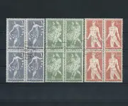 1955 CHECOSLOVAQUIA—GIMNASIA 812/814—SERIE COMPLETA EN BLOQUE 696/698 CTO