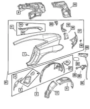 Genuine Mopar Body Side Aperture Panel Left 5099617AA