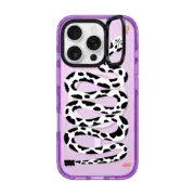 iPhone 16 Pro Impact Ring Stand Case MagSafe Compatible Cow Print Snake by Kristina Micotti