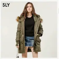 在飛比找蝦皮購物優惠-日本購入 SLY N3B 長版 雙層連帽軍裝外套/大衣