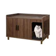 TOPET Cat Litter Box Enclosure Tray Kitty Litter Box Enclosed Toilet Trapping Odour Control Basin