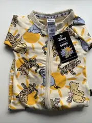 NWT BONDS x Winnie The Pooh Zip Wondersuit Zippy Fun In The Sun 00/3-6 Mth