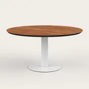 Recess Guest Table | Round Table | Collaboration Desk, Walnut / White