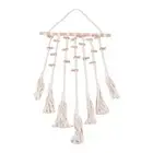 Macrame Wall Hanging Photo Display With Clips Hand Woven Tassel Decoration .