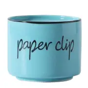 Farmhouse Paper Clip HoldersCeramic Binder Clip Dispenser Organizer for Desk ...