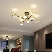 LED Ceiling Light Dimmable Light Modern Black Gold Circle Design 75 cm Flush Mount Lights Aluminum LED Nordic Style 220-240V