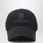 [Balenciaga] Nano BB black baseball cap S Black