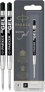 Parker Quink Gel Ballpoint Pen Refills - 0.5mm Fine Tip - Black Ink - Pack of 2