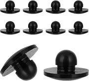10pc Silicone Round Snap-in Locking Furniture Hole Plugs - 5mm Rubber Plugs for Screw & License Plate Holes