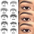 Wispy Thick Reusable Natural Curly 3D Mink Self-adhesive False Eyelashes