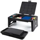 Foldable Lap Desk with Storage Pocket - Small Black Travel Desk & Lap Table, ...