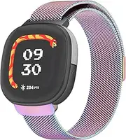 Metal Bands Compatible with Google Fitbit Ace LTE, Stainless Steel Mesh Breathable Wristband Strap with Adjustable Magnet Lock