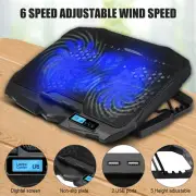 Ergonomic Comfort Notebook Cooler with 4 Heights Adjustment and Strong Wind