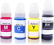 Printer Refill Ink, GI-790 790 Dye Ink - Compatible with Canon PIXMA G1000 G1010 G2000 G2002 G2010 G3000 G3010 G4000 G4010(1set)