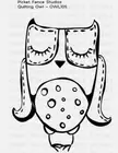 Picket Fence Studios Clear Quilting Owl Stamp New